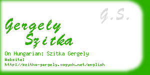 gergely szitka business card